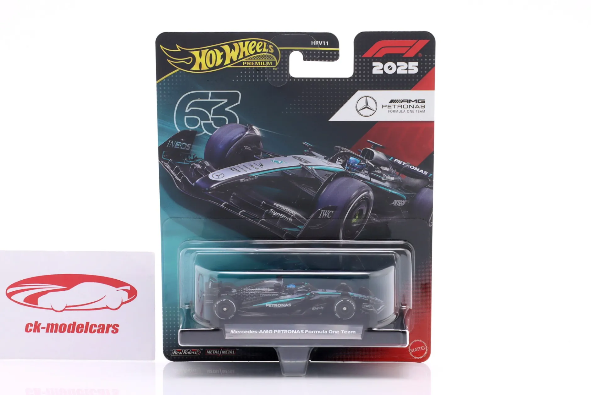George Russell Mercedes-AMG F1 W16 #63 Formel 1 2025 1:64 HotWheels