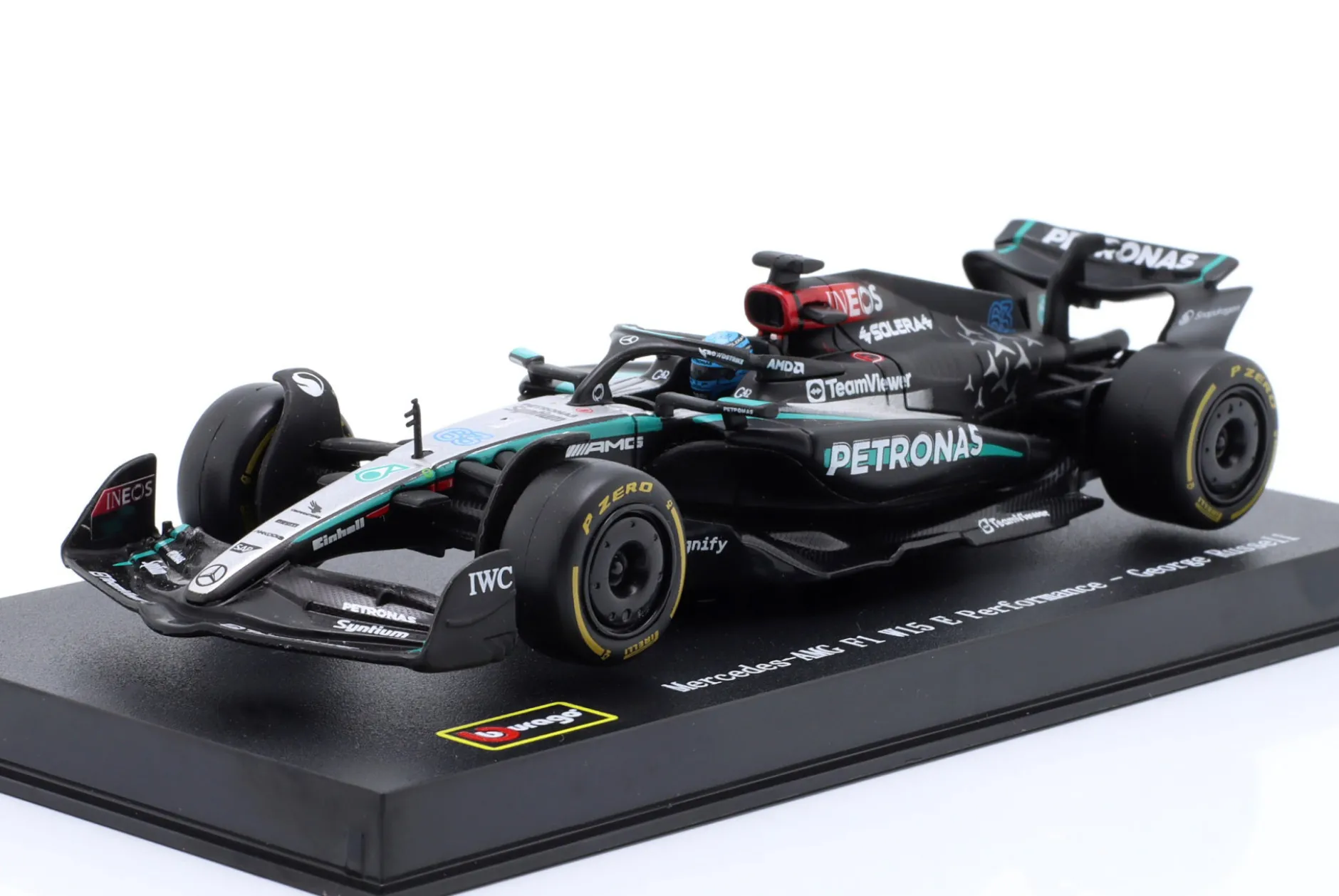 George Russell Mercedes-AMG F1 W15 E #63 British GP Formel 1 2024 1:43 Bburago