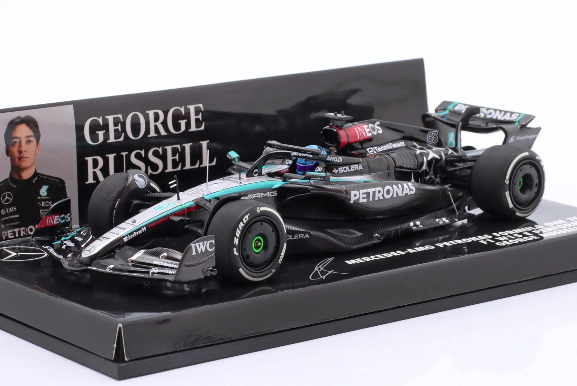 George Russell Mercedes-AMG F1 W15 #63 Formel 1 2024 1:43 Minichamps