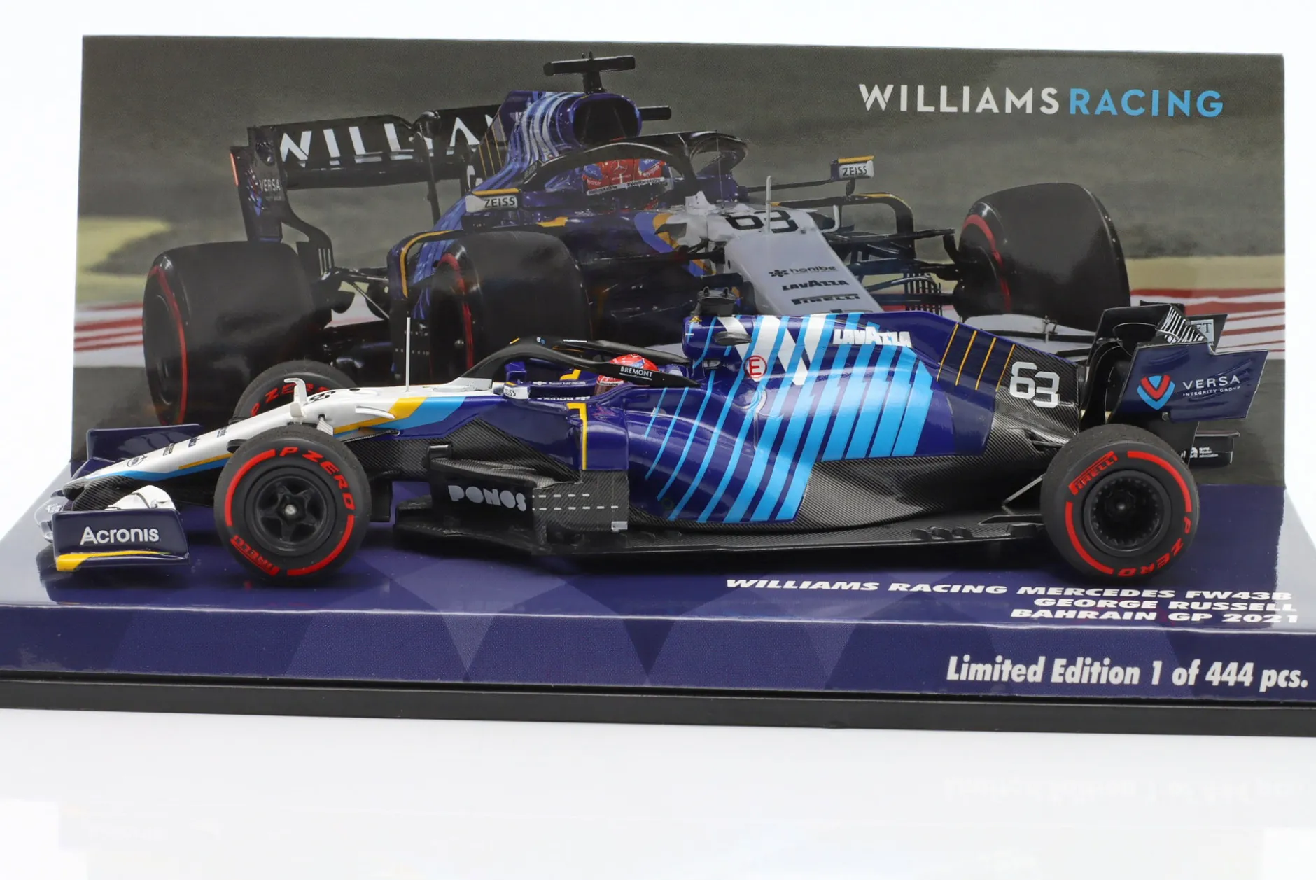 George Russell Williams FW43B #63 Bahrain GP Formel 1 2021 1:43 Minichamps