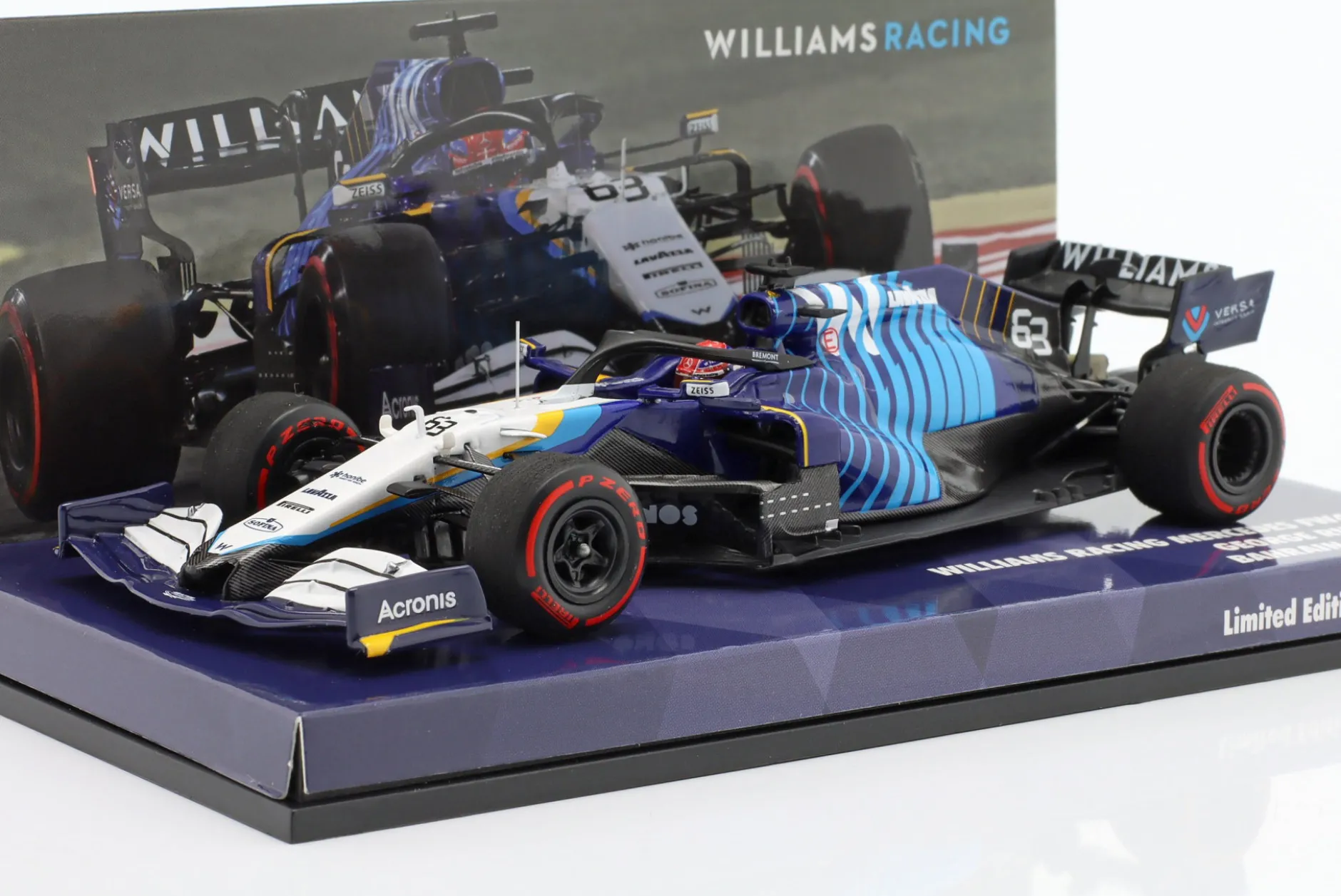 George Russell Williams FW43B #63 Bahrain GP Formel 1 2021 1:43 Minichamps