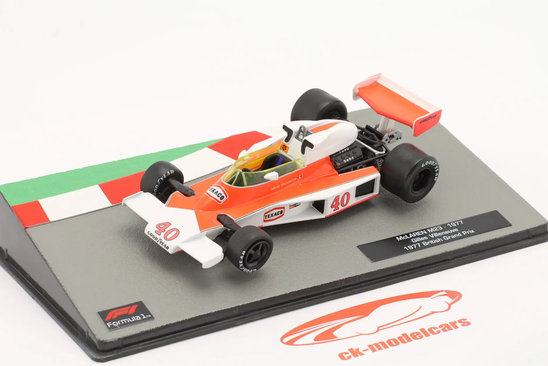 Gilles Villeneuve McLaren M23 #40 British GP Formel 1 1977 1:43 Altaya