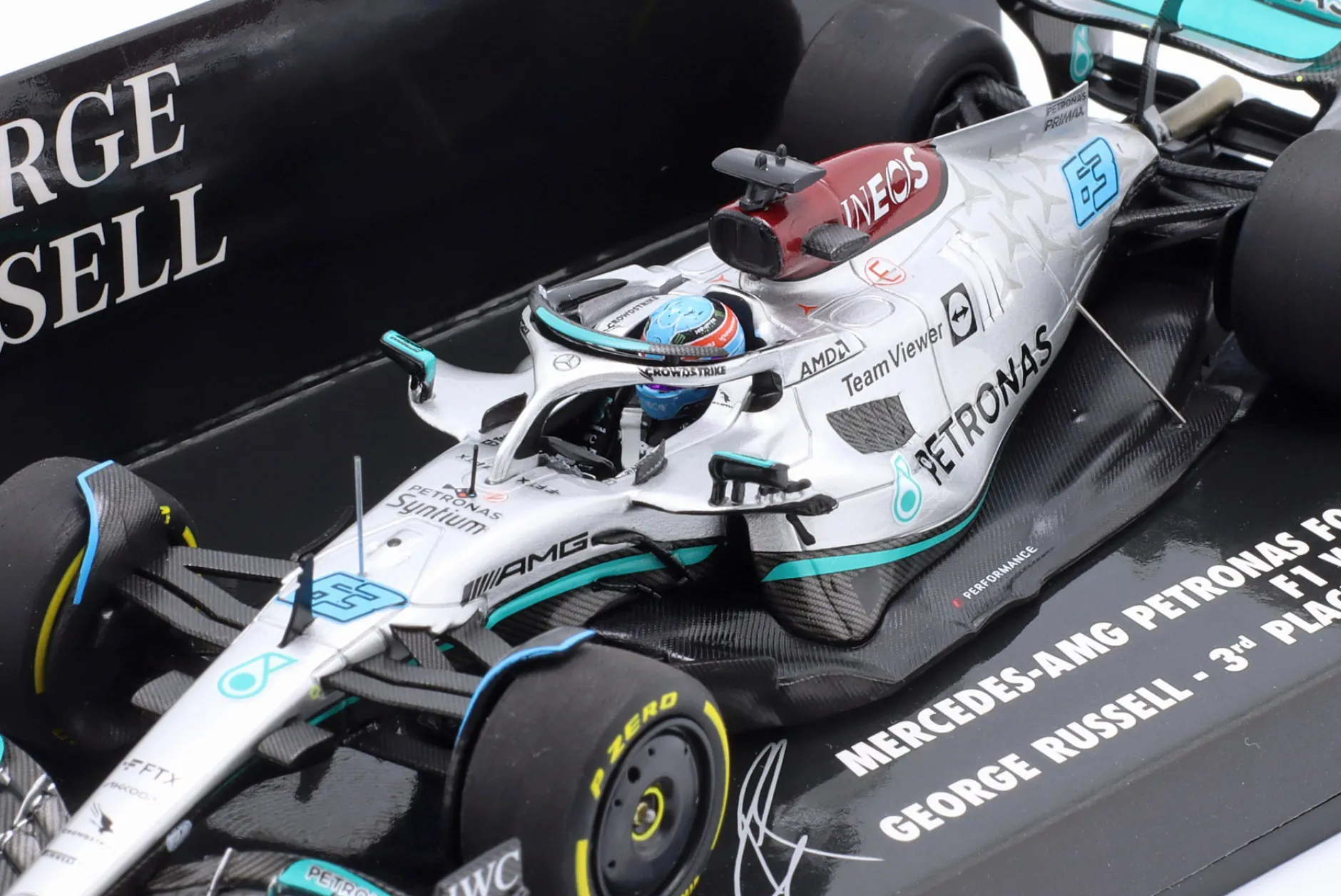 G. Russell Mercedes-AMG F1 W13 #63 3rd Ungarn GP Formel 1 2022 1:43 Minichamps