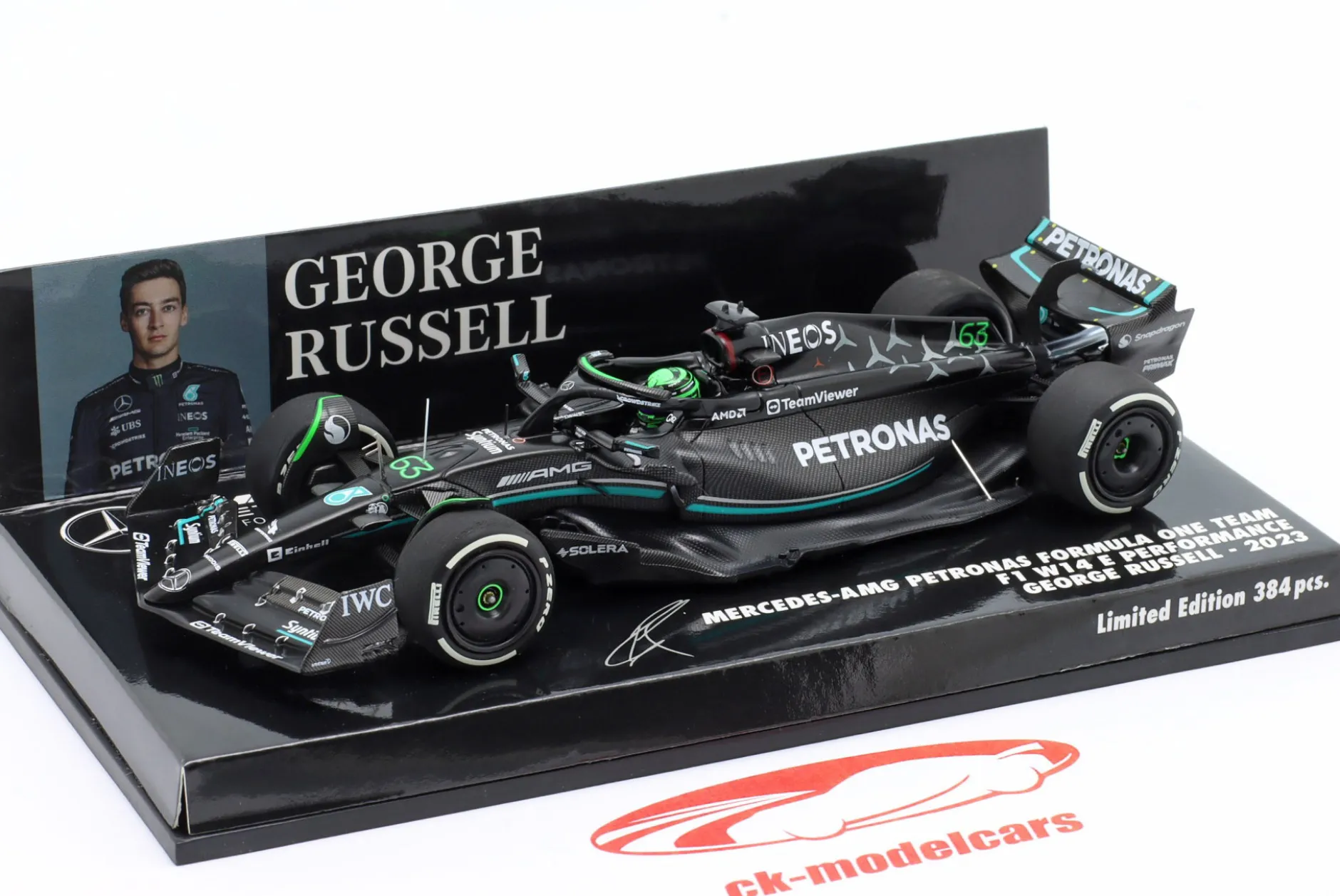 G. Russell Mercedes-AMG F1 W14 #63 7th Bahrain GP Formel 1 2023 1:43 Minichamps