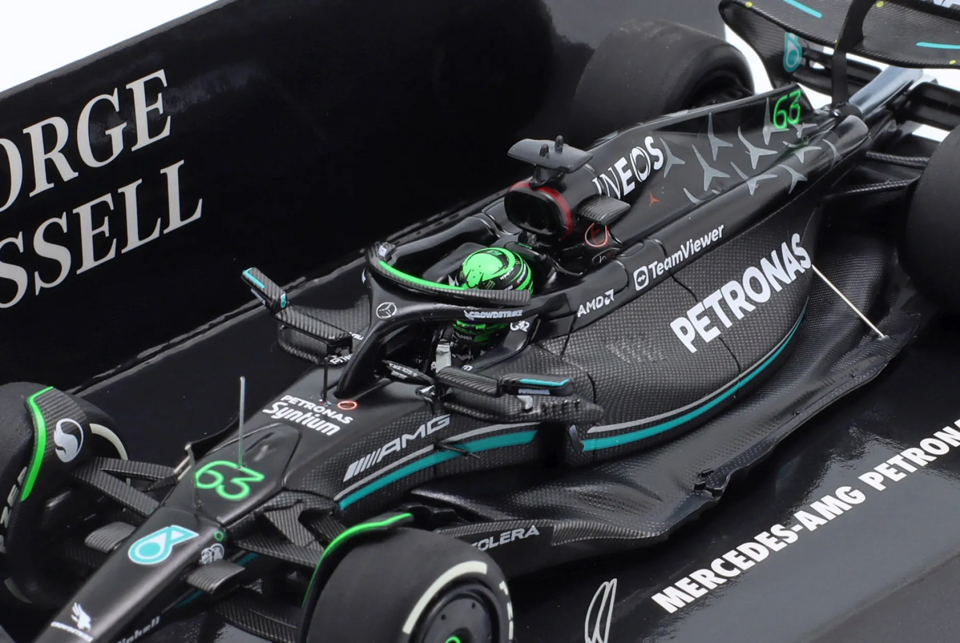 G. Russell Mercedes-AMG F1 W14 #63 7th Bahrain GP Formel 1 2023 1:43 Minichamps