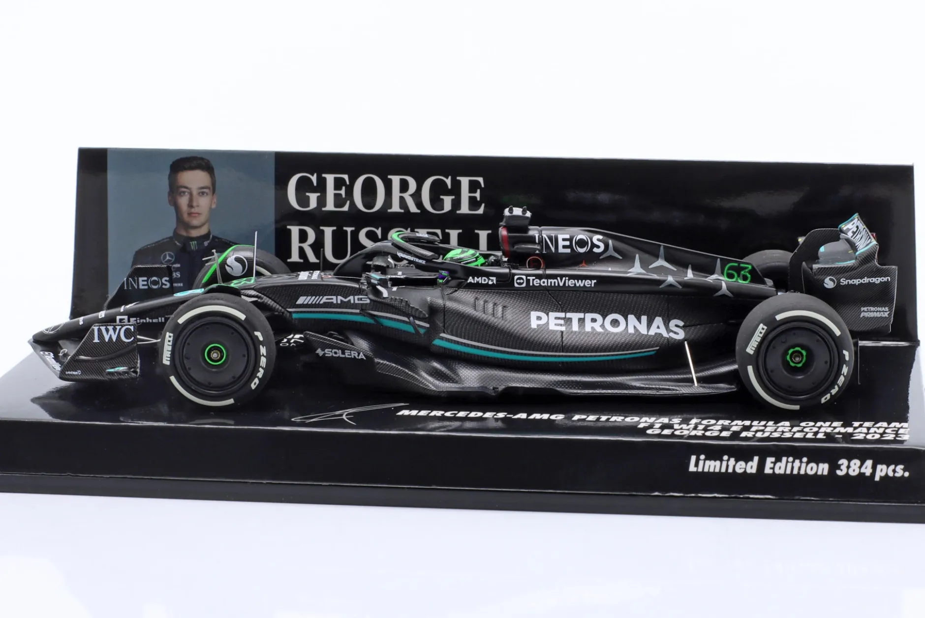 G. Russell Mercedes-AMG F1 W14 #63 7th Bahrain GP Formel 1 2023 1:43 Minichamps