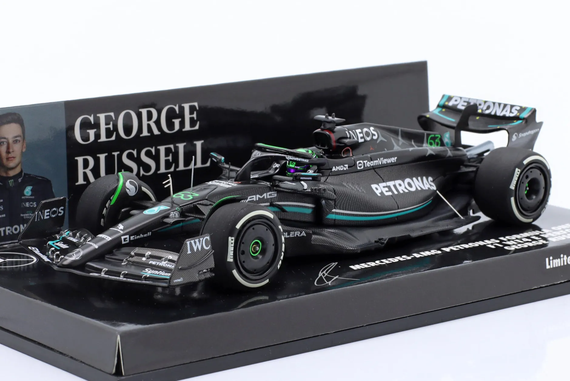 G. Russell Mercedes-AMG F1 W14 #63 7th Bahrain GP Formel 1 2023 1:43 Minichamps