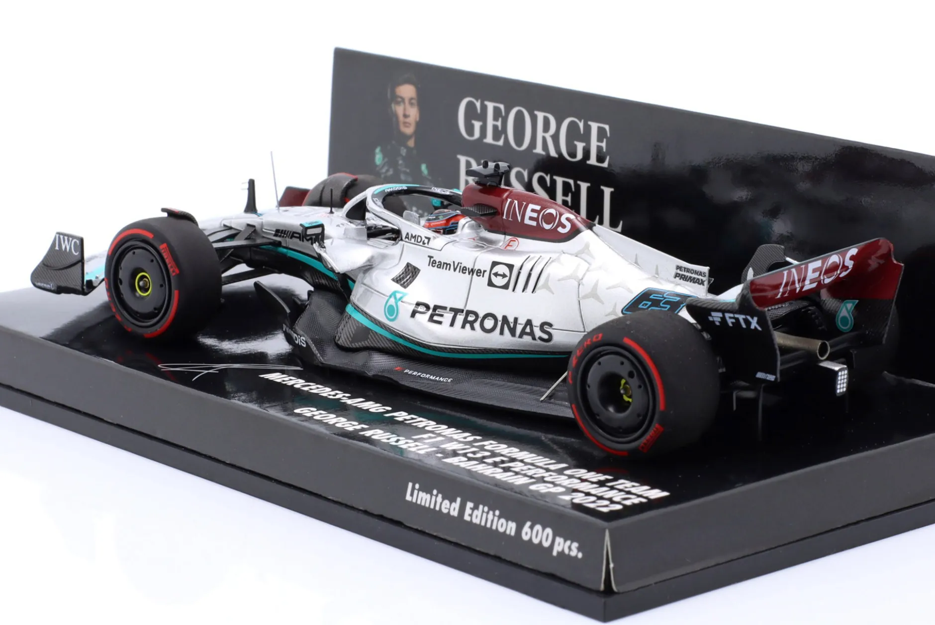 G. Russell Mercedes-AMG F1 W13 #63 4th Bahrain GP Formel 1 2022 1:43 Minichamps