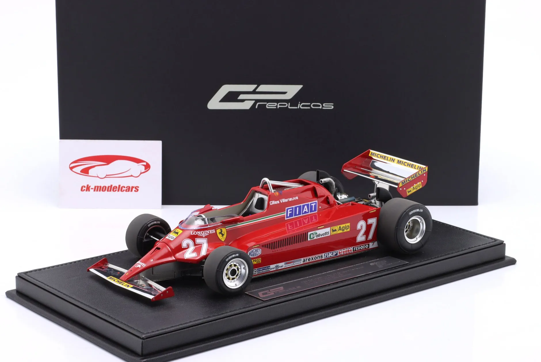 G. Villeneuve Ferrari 126CK #27 Sieger Monaco GP Formel 1 1981 1:18 GP Replicas