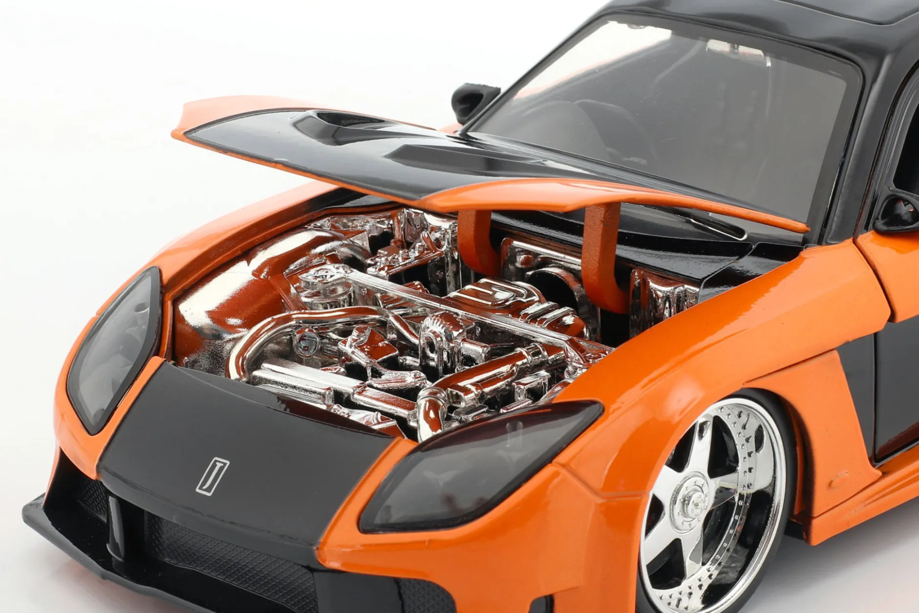 Han's Mazda RX-7 Fast & Furious Tokyo Drift (2006) orange / schwarz 1:24 Jada Toys