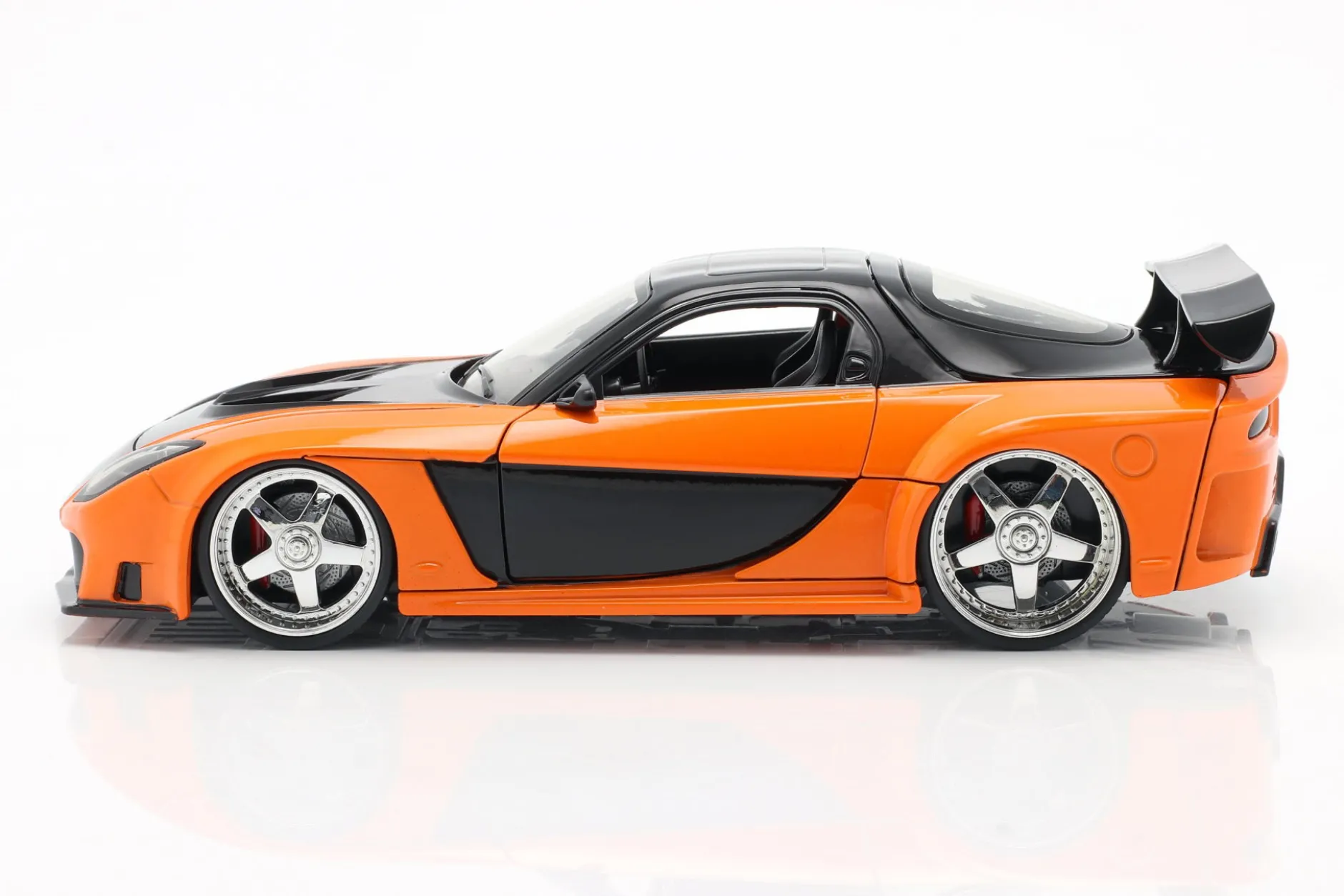 Han's Mazda RX-7 Fast & Furious Tokyo Drift (2006) orange / schwarz 1:24 Jada Toys