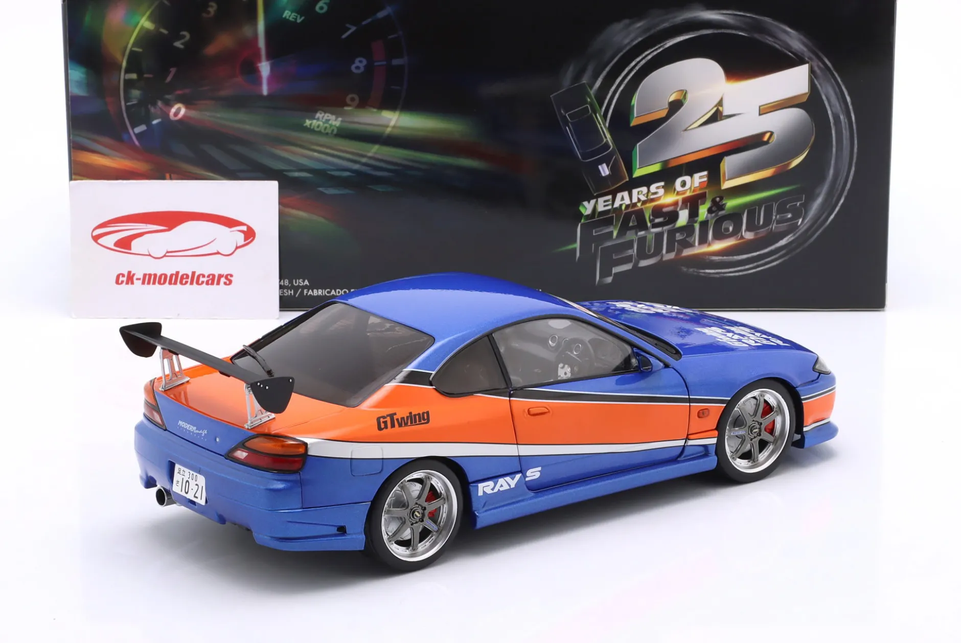 Han's Nissan Silvia (S15) Spec-S "Mona Lisa" Fast & Furious Tokyo Drift (2006) 1:18 Solido