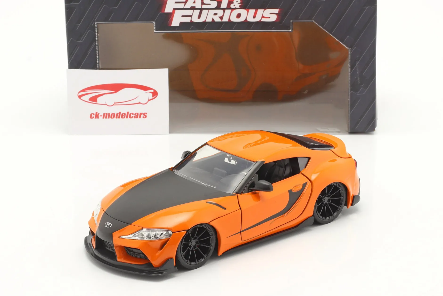 Han's Toyota GR Supra Fast & Furious 9 (2021) orange / schwarz 1:24 Jada Toys