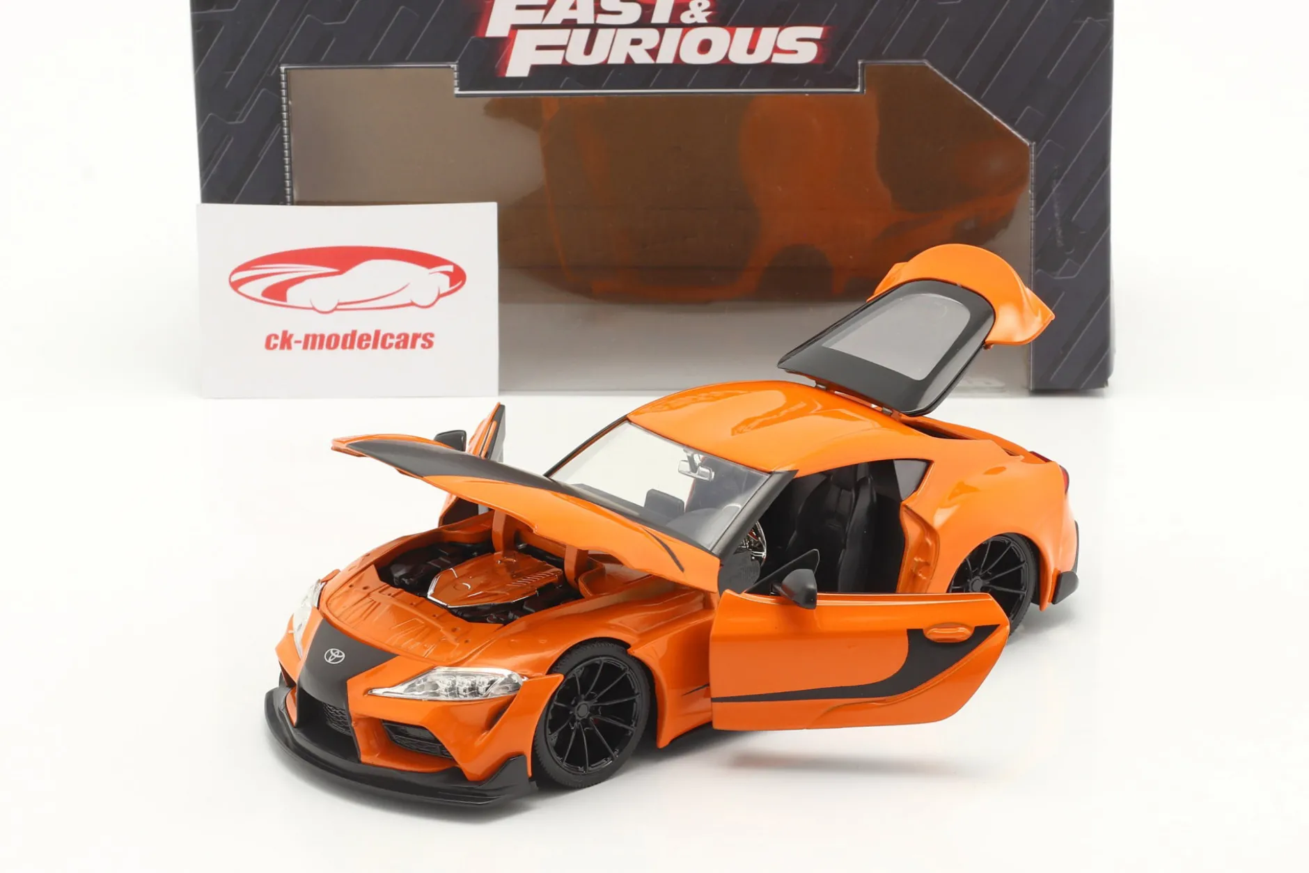 Han's Toyota GR Supra Fast & Furious 9 (2021) orange / schwarz 1:24 Jada Toys