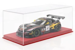 Hochwertige Acryl Vitrine für Modellautos im Maßstab 1:18 rot BBR