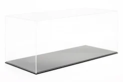 Hochwertige Acryl-Vitrine für Modellautos im Maßstab 1:18 mit Sockel SAFE