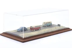 Hochwertige Acryl Vitrine mit Diorama-Bodenplatte Middle East Desert 1:43 Atlantic