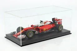 Hochwertige Vitrine mit Bodenplatte aus Leder für Modellautos im Maßstab 1:18 schwarz SAFE