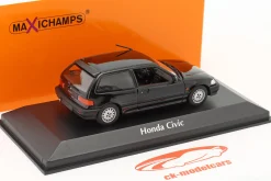 Honda Civic Baujahr 1990 schwarz 1:43 Minichamps