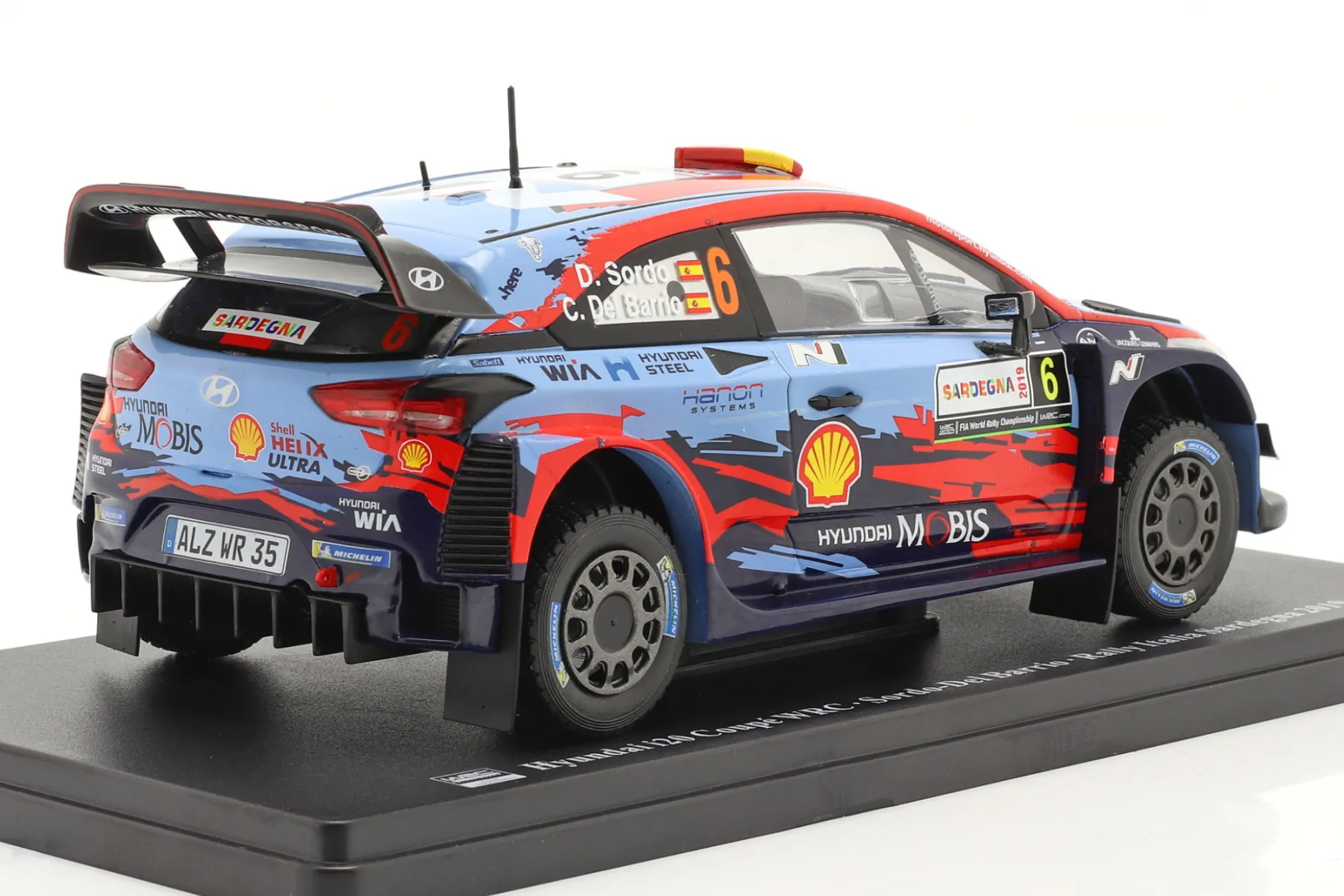 Hyundai i20 Coupe WRC #6 Sieger Rallye Italien Sardinien 2019 1:24 Altaya