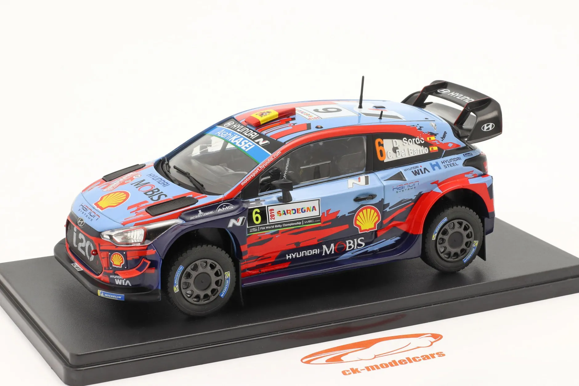 Hyundai i20 Coupe WRC #6 Sieger Rallye Italien Sardinien 2019 1:24 Altaya