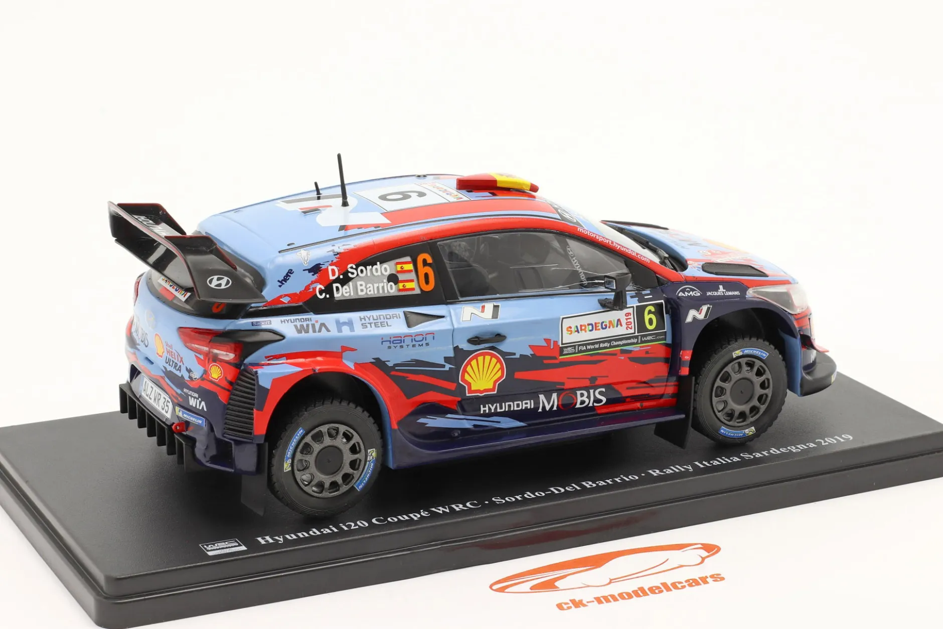 Hyundai i20 Coupe WRC #6 Sieger Rallye Italien Sardinien 2019 1:24 Altaya