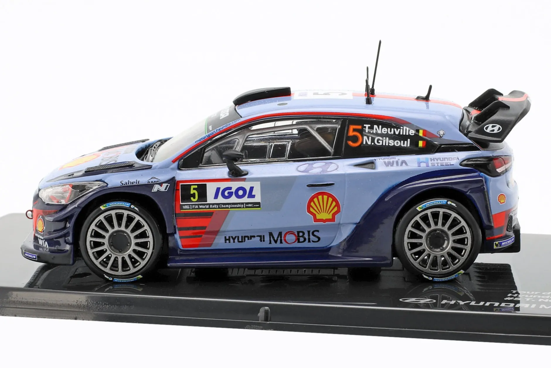 Hyundai i20 Coupe WRC #5 Winner Rallye Tour de Corse 2017 Neuville, Gilsoul 1:43 Ixo