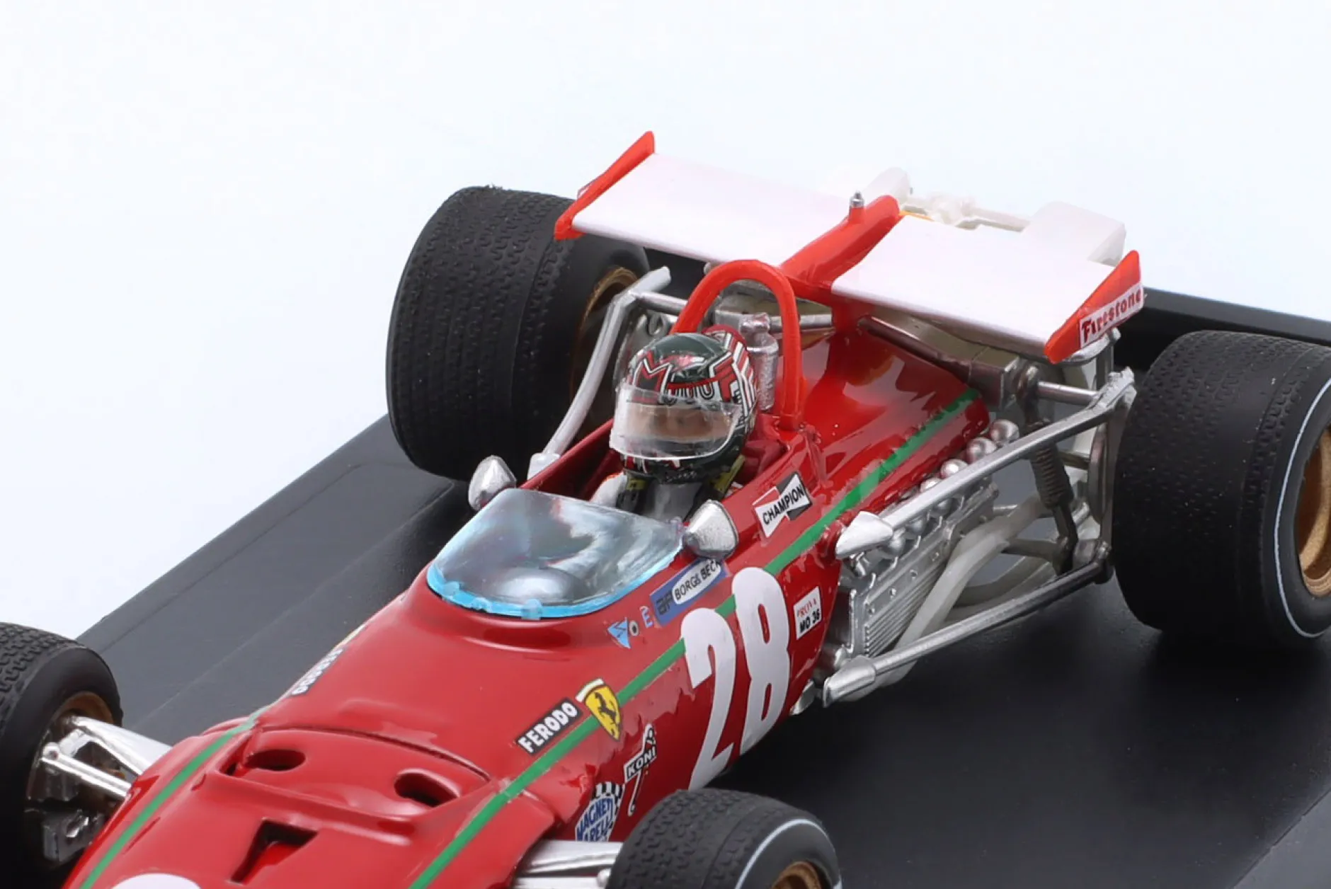 Ignazio Giunti Ferrari 312B #28 4th Belgien GP Formel 1 1970 mit Fahrerfigur 1:43 Brumm
