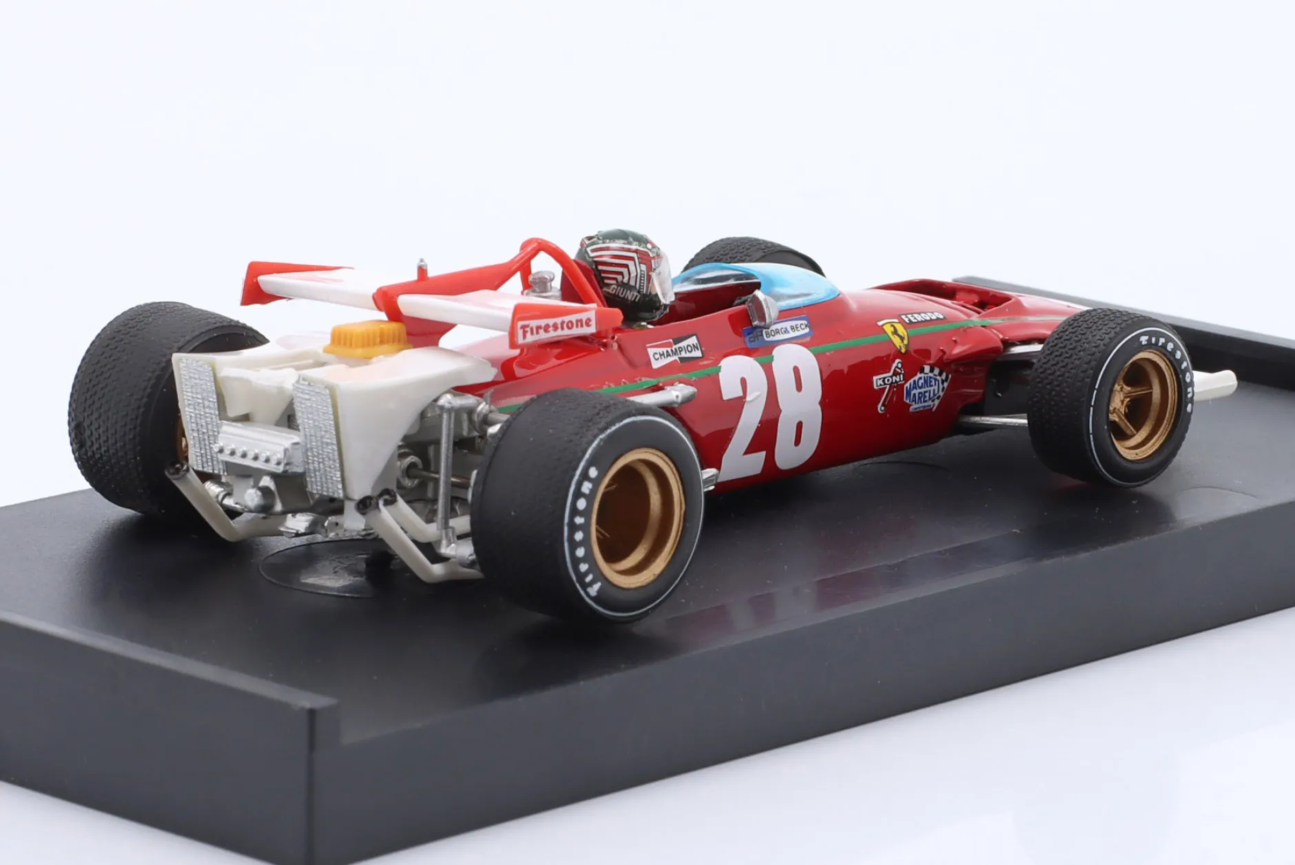 Ignazio Giunti Ferrari 312B #28 4th Belgien GP Formel 1 1970 mit Fahrerfigur 1:43 Brumm