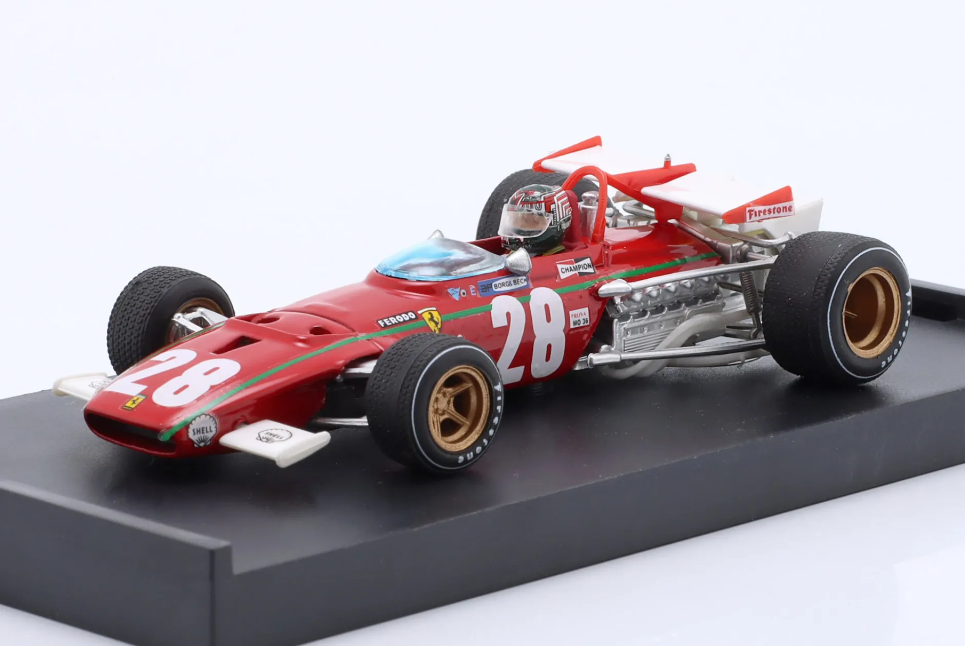 Ignazio Giunti Ferrari 312B #28 4th Belgien GP Formel 1 1970 mit Fahrerfigur 1:43 Brumm
