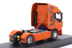Iveco Stralis 500 Sattelzugmaschine Baujahr 2008 orange / Dekor 1:43 Hachette