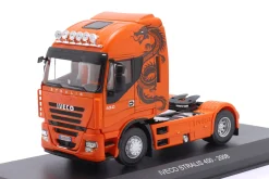 Iveco Stralis 500 Sattelzugmaschine Baujahr 2008 orange / Dekor 1:43 Hachette