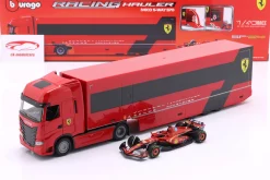 Iveco S-Way 570 Formel 1 Renntransporter mit Ferrari SF-24 #16 Leclerc 1:43 Bburago