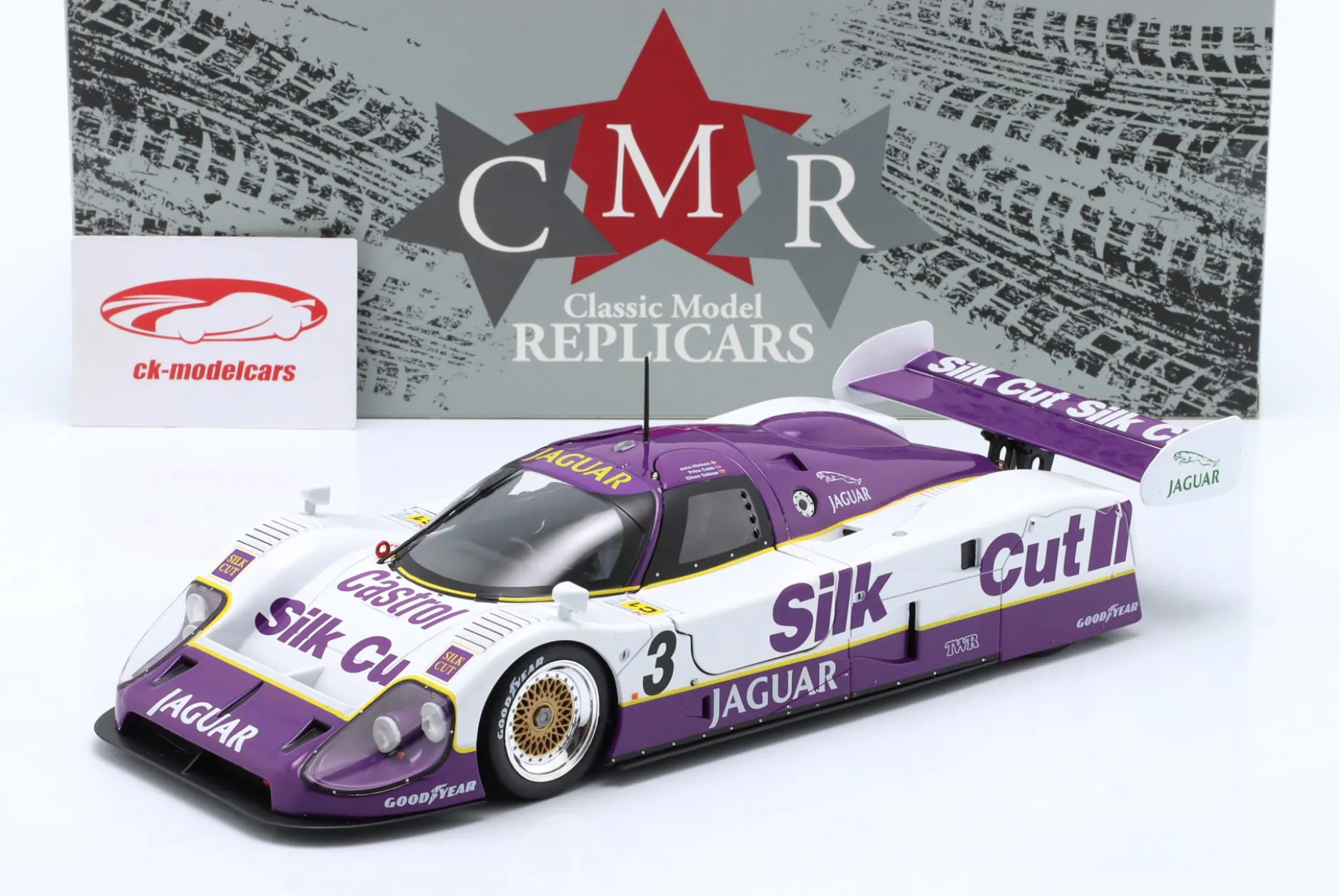 Jaguar XJR-12 #3 Sieger 24h LeMans 1990 Nielsen, Cobb, Brundle 1:18 CMR
