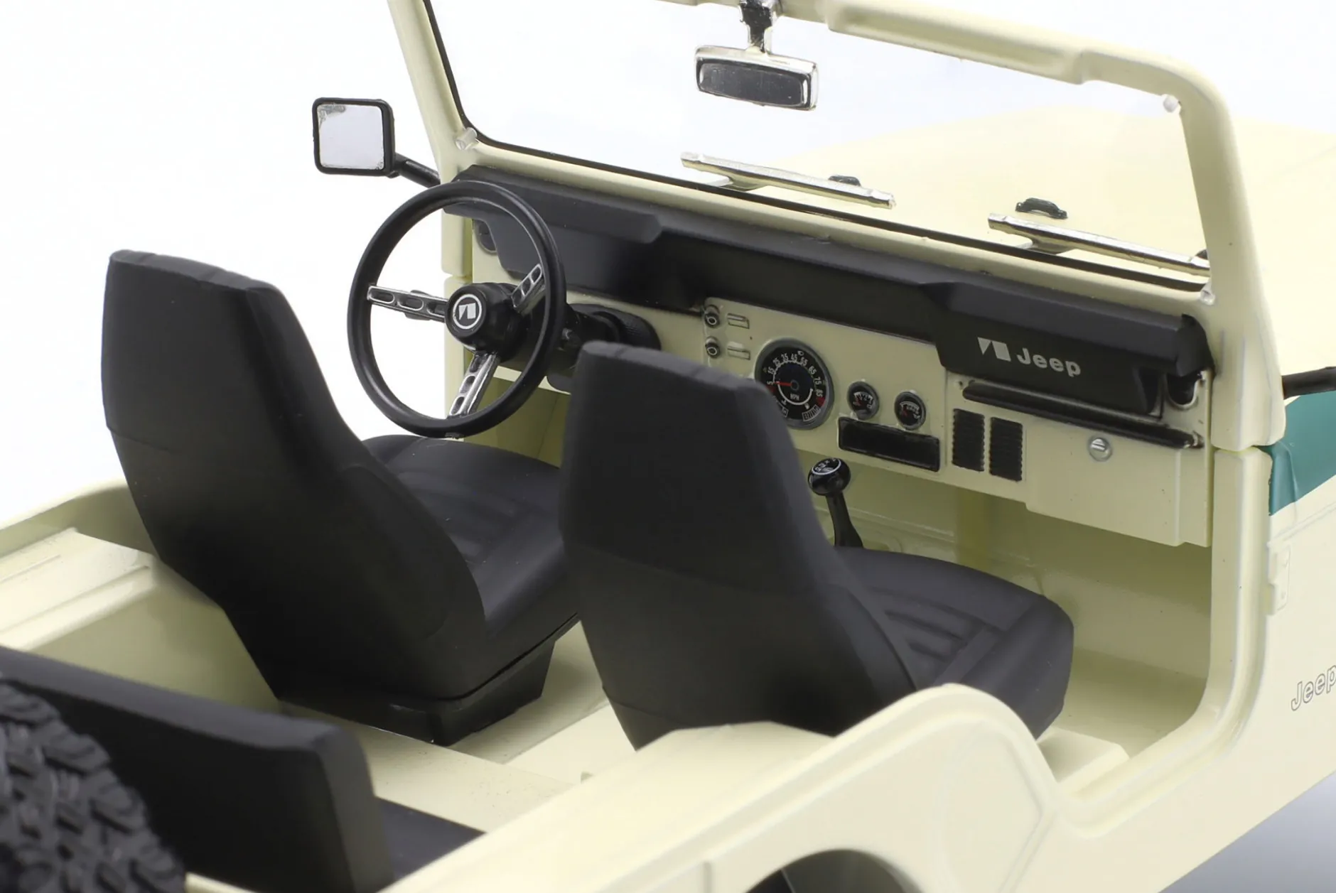 Jeep CJ-5 Maryland State Police 1983 creme weiß 1:18 Greenlight