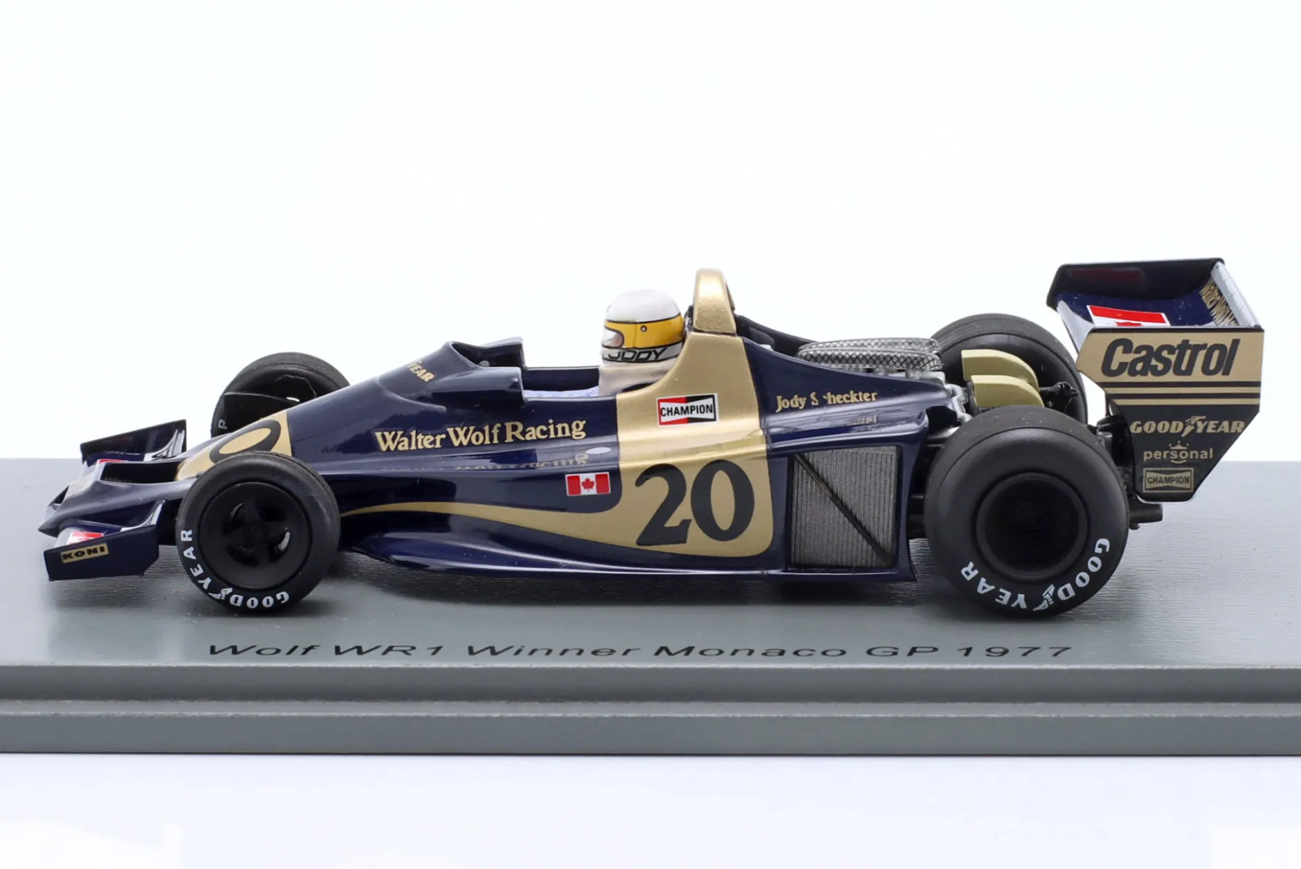 Jody Scheckter Wolf WR1 #20 Sieger Monaco GP Formel 1 1977 1:43 Spark