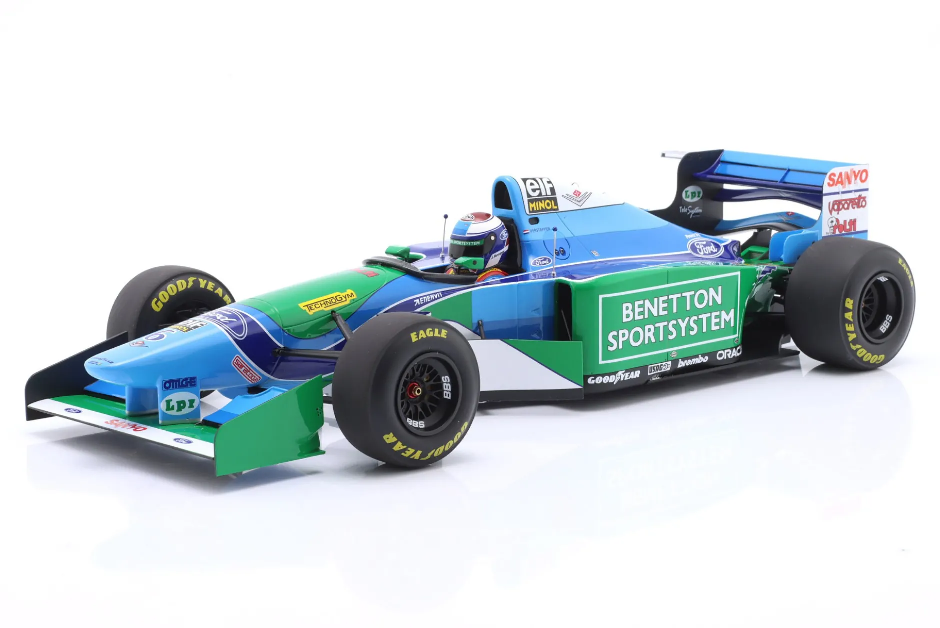 Jos Verstappen Benetton B194 #6 3rd Ungarn GP Formel 1 1994 1:12 Minichamps