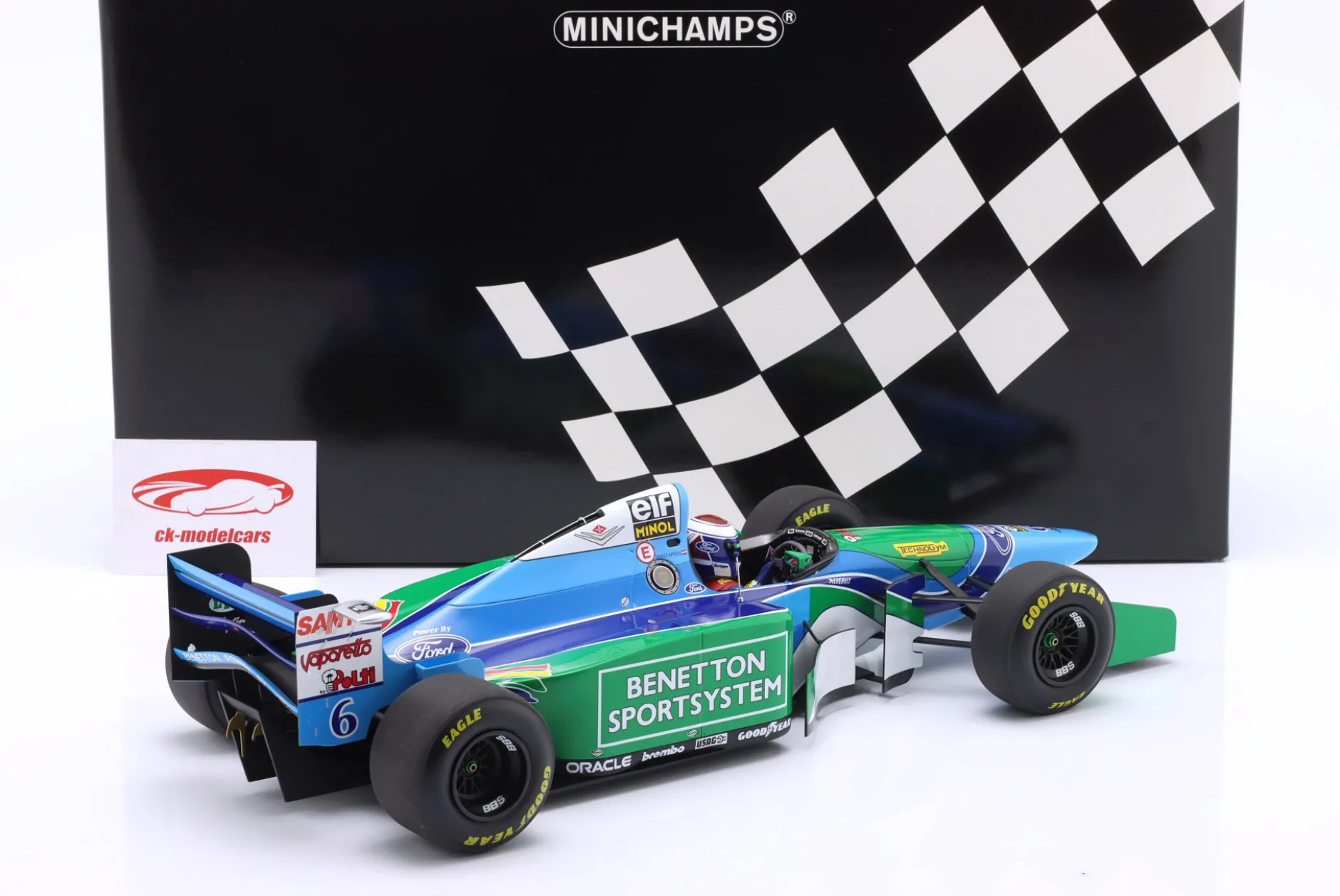Jos Verstappen Benetton B194 #6 3rd Ungarn GP Formel 1 1994 1:12 Minichamps