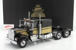 Kenworth W900 Sattelzugmaschine schwarz / gold 1:18 Road Kings