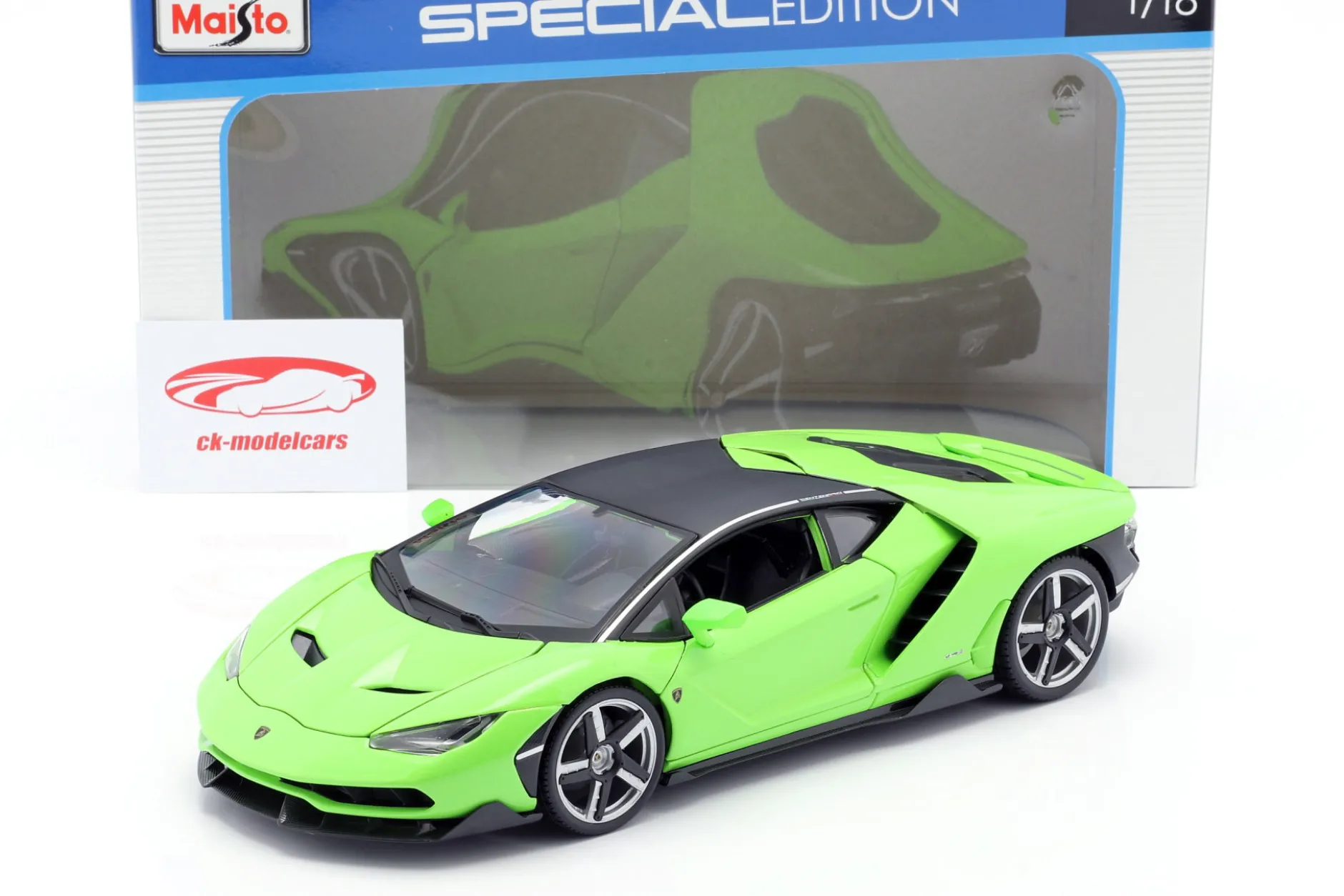Lamborghini Centenario LP770-4 Baujahr 2016 grün 1:18 Maisto