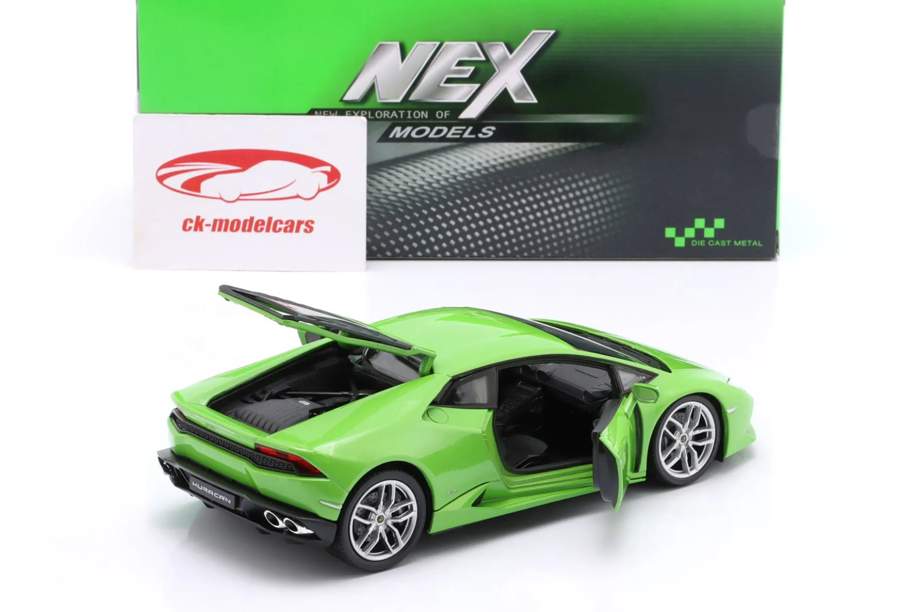 Lamborghini Huracan LP610-4 Baujahr 2015 grün metallic 1:24 Welly