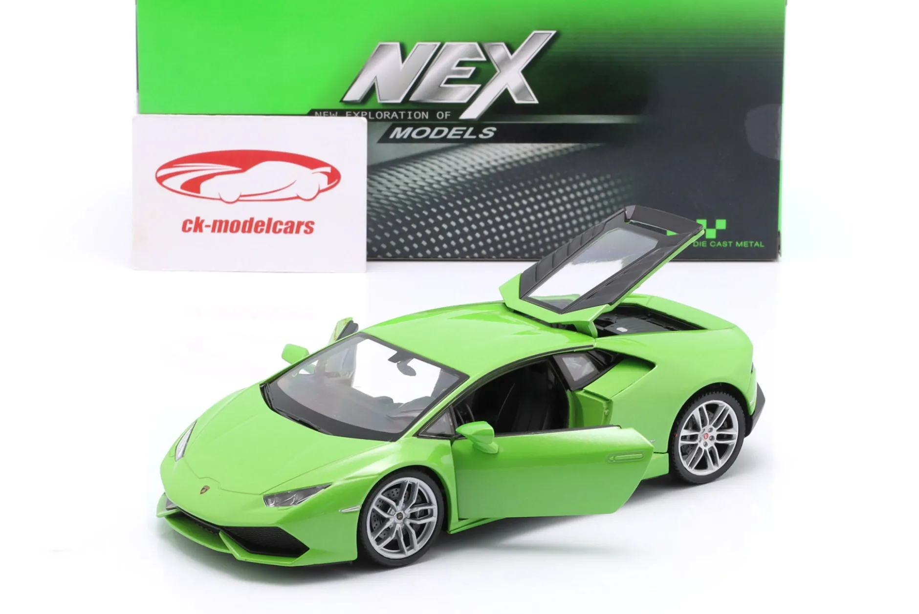 Lamborghini Huracan LP610-4 Baujahr 2015 grün metallic 1:24 Welly