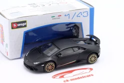 Lamborghini Huracan Performante Baujahr 2017 mattschwarz 1:43 Bburago