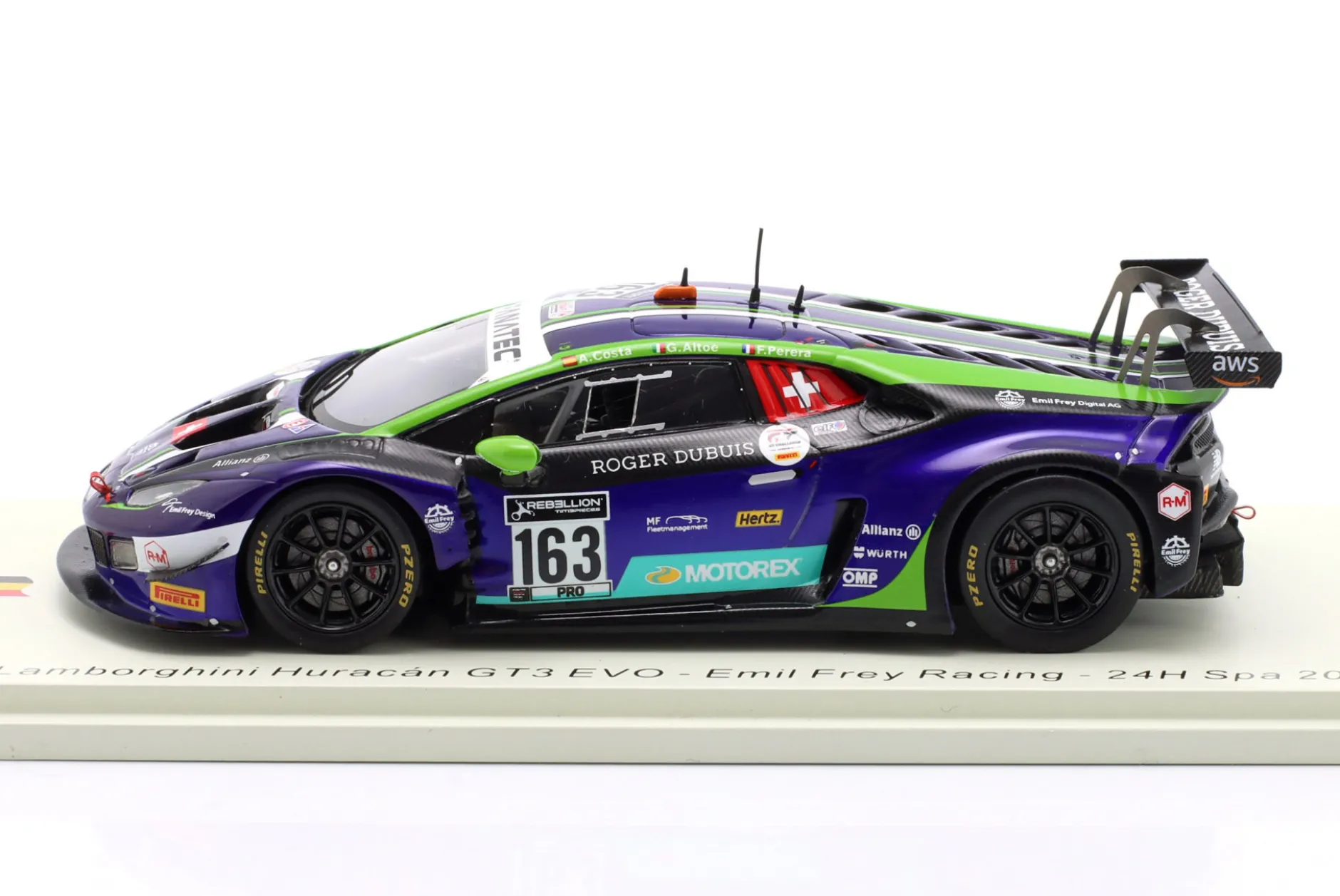 Lamborghini Huracán GT3 Evo #163 24h Spa 2021 Emil Frey Racing 1:43 Spark