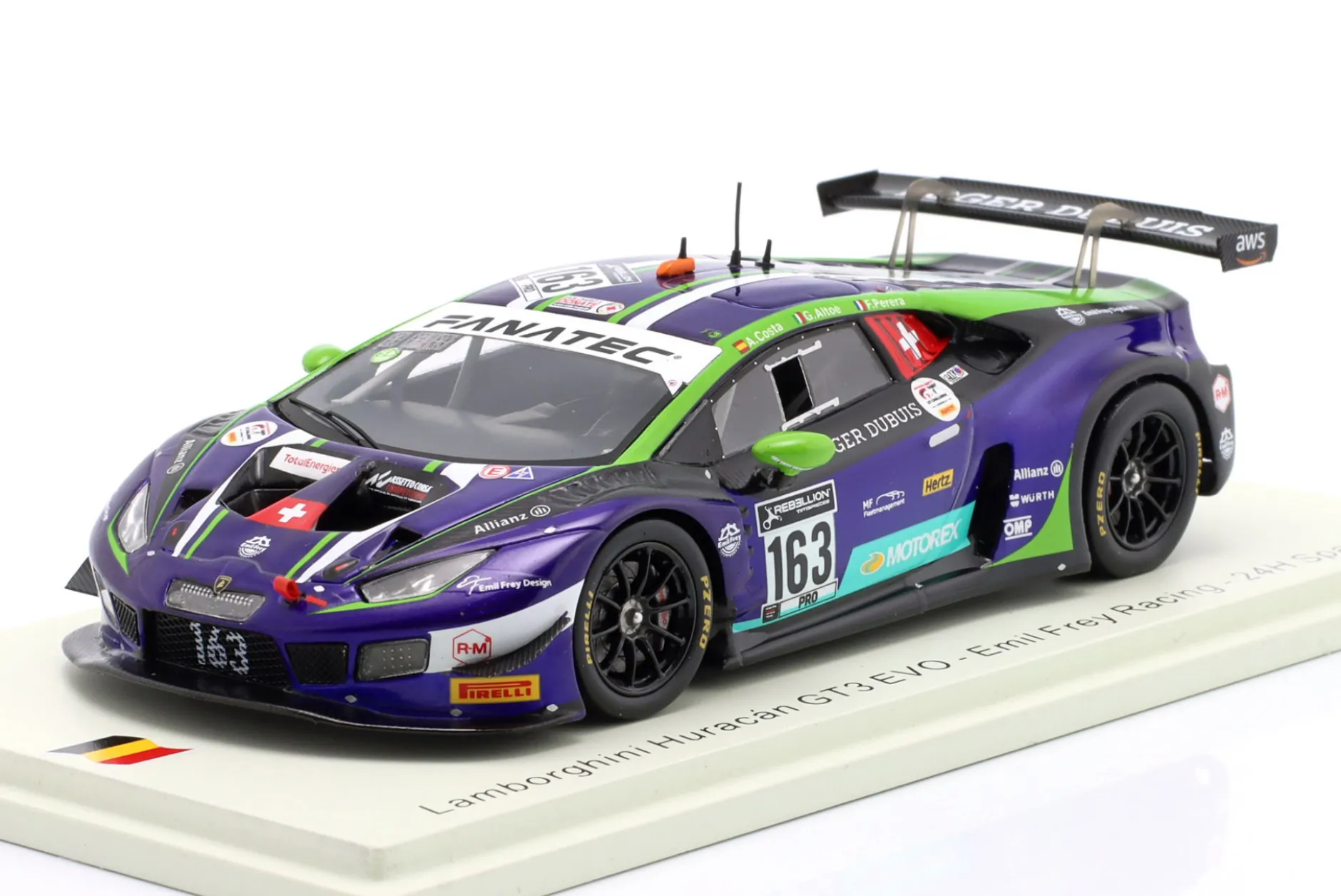 Lamborghini Huracán GT3 Evo #163 24h Spa 2021 Emil Frey Racing 1:43 Spark
