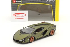 Lamborghini Sian FKP 37 Baujahr 2019 matt olivgrün 1:24 Bburago