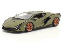 Lamborghini Sian FKP 37 Baujahr 2019 matt olivgrün 1:24 Bburago