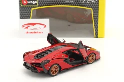 Lamborghini Sian FKP 37 Baujahr 2019 rot / schwarz 1:24 Bburago