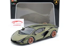 Lamborghini Sian FKP 37 Baujahr 2020 matt olivgrün 1:18 Bburago