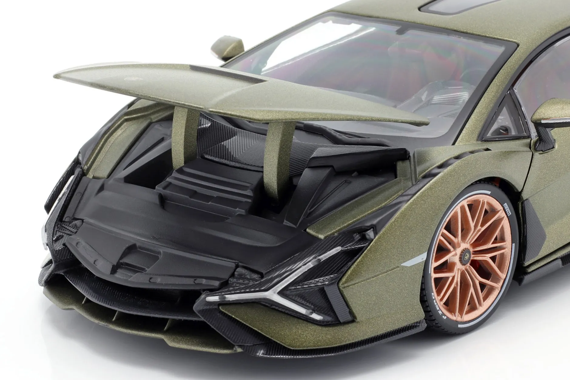 Lamborghini Sian FKP 37 Baujahr 2020 matt olivgrün 1:18 Bburago